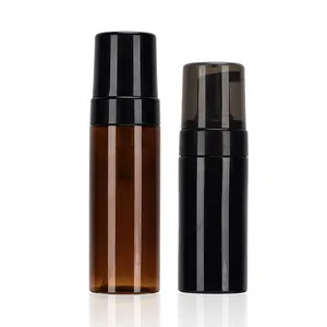 Factory Amber Black 100ml 150ml Cosmetic Plastic Foaming Soap Bottle Foam Pump Bottle