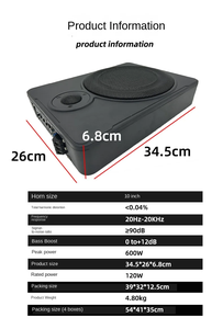 Caisson de basses à connexion Bluetooth 600W RC OEM usine haute qualité Caisson de basses pour <span class=keywords><strong>voiture</strong></span> Caisson de basses ultra fin sous le siège - Product Image 3