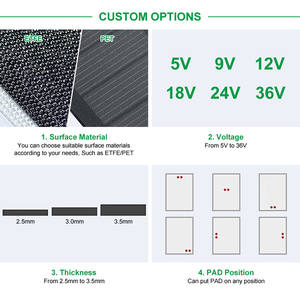 Paneles Solares Impermeables ETFE <span class=keywords><strong>Sunpower</strong></span> Personalizados de 5w 10w 15w 20w 12v 18v BC HPBC SMT Módulo de Panel Solar para Cámaras de Seguimiento de Fauna Silvestre - Product Image 2