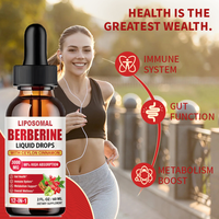 Ausreson Complément alimentaire à base de plantes biologique et naturel : Cannelle de Ceylan, Melon Amer, Thé Vert, Curcuma, Gouttes liquides de Berbérine Liposomale