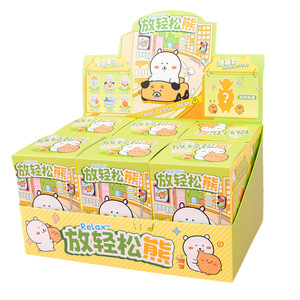Yu Mo Relax <b>Bear</b> Blind Box Resin Figurine Toy 6pcs Set Creative <b>Cute</b> Desktop Ornament Gift for Kids and Collectors - Product Image 5