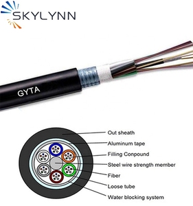 Cable de fibra óptica monomodo de 12 núcleos para exteriores de alta calidad GYTS Cables de comunicación de tubo suelto trenzado de fibra óptica - Product Image 3