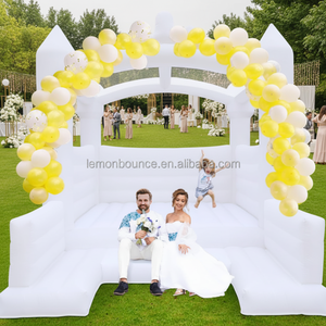 Château Gonflable Commercial <span class=keywords><strong>de</strong></span> Gros pour Mariages et Fêtes, Combo Gonflable en PVC Blanc pour Enfants, Équipement <span class=keywords><strong>de</strong></span> Jeu Extérieur - Product Image 1
