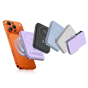 Batterie externe magnétique portable personnalisable 10000 mAh, chargeur sans fil magnétique 15W, charge rapide PD22.5W - Product Image 1