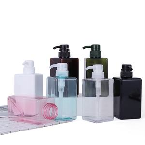 Empty Plastic <b>Shower</b> Gel Bottle 100ml 250ml 450ml PETG <b>Square</b> Lotion Pump Bottle Hand Wash Soap Liquid Dispenser Container - Product Image 6
