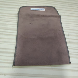 <span class=keywords><strong>Pochette</strong></span> enveloppe personnalisée en suède violet avec étiquette tissée, sac de protection fin pour portefeuilles de crypto-monnaies et gadgets technologiques - Product Image 3