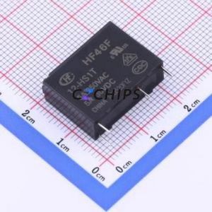 HF46F/12-HS1T Power Relay Through hole,7x20.5mm Relay 12V 1 Normally Open: 1A (SPST-Normally Open)::: 4 5A-30VDC/5A-250VAC - Product Image 1