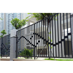 <span class=keywords><strong>Puerta</strong></span> y Valla de Hierro Forjado de Diseño Moderno Personalizable con Marco Metálico - Product Image 5