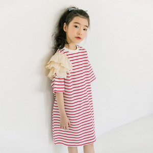 Nouveaux produits : Robes longues rayées pour enfants et bébés filles, vêtements assortis pour la famille, vente en gros depuis la Chine - Product Image 2