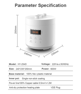 <span class=keywords><strong>Olla</strong></span> <span class=keywords><strong>a</strong></span> Presión Eléctrica Automática HY Super Hot de 2L, Panel Grande, Multifuncional 10 en 1 <span class=keywords><strong>para</strong></span> <span class=keywords><strong>Cocina</strong></span> Doméstica - Product Image 6