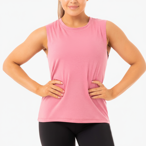 Venta al por mayor deportes camiseta Slim Fit secado rápido Yoga Tops Yoga deportes correr Tops gimnasio entrenamiento camisetas sin mangas para las mujeres - Product Image 1