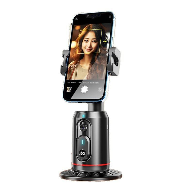 Fill Light Multi-function Remote Control AI Gesture Anti Shake Live Q02 New Full Automatic Face Follow up Pan Tilt Phone Holder