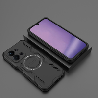Pour Xiaomi Redmi 15C/Poco C71/A5/NOTE 15 étui de téléphone portable magnétique conception de trou PC + TPU Airbag housse antichoc étui de téléphone portable