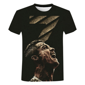 Cristiano <strong>Ronaldo</strong>-Camiseta No.7 3D Printed Shirt for Men Football Casual Round Neck Shirt Tops Star 3D Printing Shirt From Men - Product Image 2