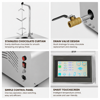 Machine commerciale de trempe de chocolat avec le fondoir d'acier inoxydable de distributeur automatique pour la machine de fabrication de chocolat de fontaine