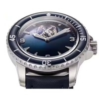 Luxuriöse Herren-Taucheruhr mit Tourbillon, Skelettierte Automatik-Mechanikuhr aus Edelstahl, Business-Mode Chronograph mit Kalender und Gangreserveanzeige