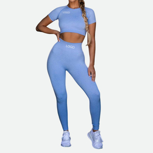 Conjunto Deportivo de 2 Piezas Elástico y Transpirable, Agradable al Tacto, que Absorbe la Humedad, para Mujer, para <span class=keywords><strong>Yoga</strong></span> - Product Image 3