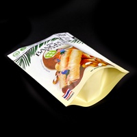 Sachet personnalisé en aluminium et plastique imprimé pour biscuits, emballage refermable en Mylar avec trou Euro pour aliments