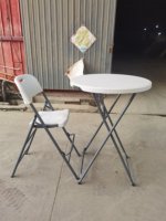 Table de bar ronde pliante en plastique Tables de cocktail pour location de fêtes ou d'événements