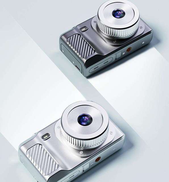 Sleek Retro CCD Style Camera Textured Anti-Slip Grip 8X Optical Zoom Lightweight Portable Youth Vlogging Camera