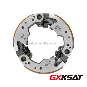 GXKSAT Plaquettes d'embrayage centrifuges haute performance argentées pour moto GN5 CD110 BIZ100 Wave100 Dream EX5 - Product Image 1