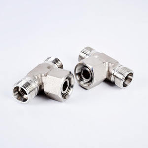 Raccord en T réducteur AC/<span class=keywords><strong>AD</strong></span> pour tuyau hydraulique, joint <span class=keywords><strong>de</strong></span> transition conique dense pour tuyau d'huile hydraulique - Product Image 4