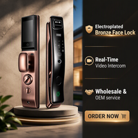 S958MAX Tuya Smart Lock mit Gesichtserkennung, Handabdruck, Aluminiumlegierung, Sichtbare Gegensprechanlage, Schlüsselloses Eingangssystem, Cloud-WLAN für Zuhause
