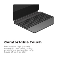 Keyboard ultra-tipis untuk iPad Air 11 "/ Air 10.9" generasi ke-5/Pro 11 "casing Trackpad multi-sentuh, Keyboard Aloi aluminium