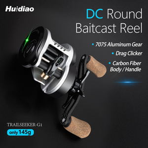 Mulinello da Casting Ultraleggero 145g DC Round con Controllo Digitale BFS, Rapporto 7.2:1, Corpo/Manico in Carbonio per Pesca Finesse, Basso MOQ - Product Image 1