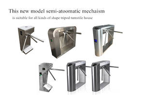 メーカー半自動三脚ターンスタイル機構垂直回転式ゲートセキュリティフェンス出口入口システム - Product Image 4