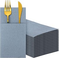 Serviettes en papier Airlaid jetables en pâte de bois vierge 1 pli, personnalisables, douces, imprimées, pour invités, vente en gros