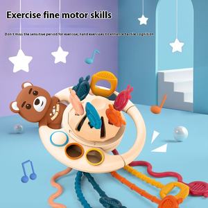 Apprendimento precoce del bambino animale tirare giocattolo dito di plastica e giocattolo masticabile per divertimento educativo - Product Image 2