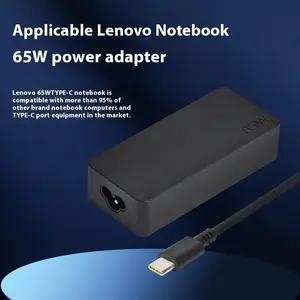 20V 3.25A 65W TYPE-C USB-C adaptateur secteur pour ordinateur portable pour <span class=keywords><strong>Lenovo</strong></span> T14 T14s T15 T480 T480s T490 T495 <span class=keywords><strong>T580</strong></span> T590 <span class=keywords><strong>chargeur</strong></span> - Product Image 2