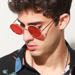 Gafas de sol redondas de Metal para hombre, lentes de sol de moda Retro, venta al por mayor - Product Image 5