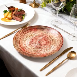 Assiettes et bols en verre <span class=keywords><strong>doré</strong></span> couleur sang de bœuf pour l'hôtellerie – Vente en gros et approvisionnement en gros pour contrats - Product Image 5