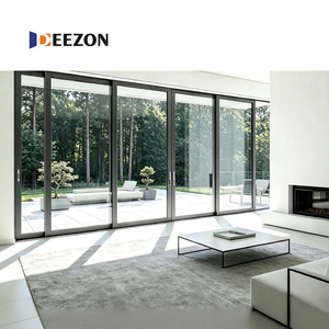DEEZON Heavy Duty Aluminum <b>Sliding</b> Glass Door Minimalist Exterior Patio Door For House Villa Balcony - Product Image 3