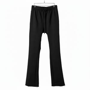 Pantalon évasé unisexe le plus vendu pantalon baggy en molleton de coton noir avec logo et design personnalisés pantalons pour hommes - Product Image 1