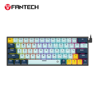 FANTECH MK874v2 Harga Terjangkau Keyboard Mekanik 63 Tombol 60% dengan Lampu RGB dan Switch Biru yang Dapat Diganti untuk Gaming PC