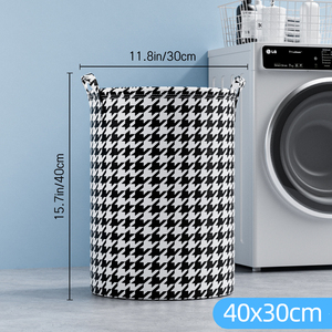 Bathroom <b>Collapsible</b> Non-woven Fabric Laundry Basket Laundry Room Clothing <b>Storage</b> Basket Laundry Hamper Bucket - Product Image 2
