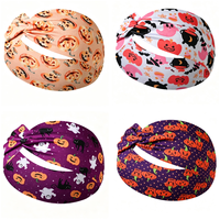 Bandeau Cheveux Style Citrouille Nouvelle Promotion Thème Halloween Imprimé Torsadé Accessoire Cheveux pour Fête et Cosplay