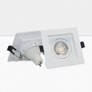 Lámpara de Techo Cuadrada Moderna, <span class=keywords><strong>Precio</strong></span> de Fábrica, Empotrada, Negra y Blanca, MR16, Portalámparas <span class=keywords><strong>GU10</strong></span> con Cuerpo de Aluminio - Product Image 4