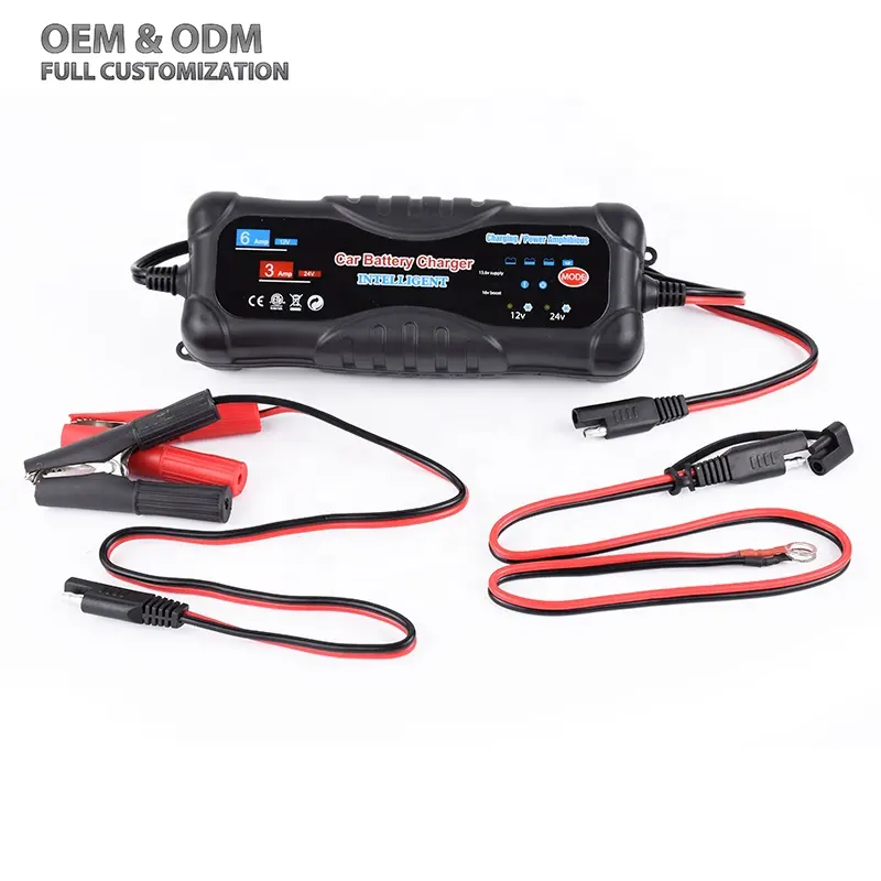 Hot Sale 12V 6a Pulse Reparatie Automatische Intelligente Auto Accu Oplader Fabriek Direct Voor Auto Batterij Opladen