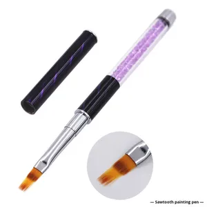 Ensemble de pinceaux à ongles Kolinsky pour nail art, pinceau plat pour ombrage et liner, pinceau acrylique avec couvercle, poils synthétiques pour la décoration au gel - Product Image 5