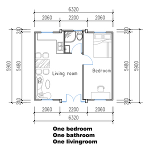 Đẹp Granny nhà mô hình với đầy đủ phòng tắm nhà bếp hệ thống điện nhà nhà mô hình mở rộng container nhà - Product Image 3