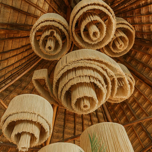 Thủ công sợi tự nhiên Tassel Chandelier Art Deco <span class=keywords><strong>macrame</strong></span> Scandinavian trang trí nội thất cho đám cưới ngoài trời sinh nhật & Bali Top treo - Product Image 4