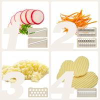 Coupe-légumes professionnel à 6 lames ou 3 lames cuisine épaisseur réglable mandoline alimentaire portable trancheuse de légumes avec poignée