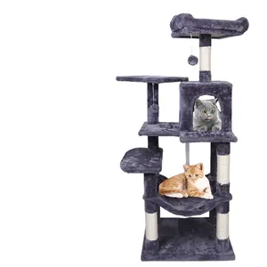 Tiragraffi per gatti per la parete grande grande Cat Scratcher Tree Tower casa in legno per gatti