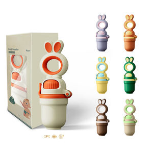 BPA-Free lattante in Silicone ciuccio per bambini per uso alimentare massaggiagengive 0-12 mesi a propulsione rotazionale solido cibo ciuccio frutta - Product Image 1