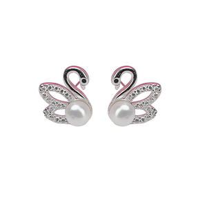 Boucles d'oreilles rondes en argent 925 coréen faites à la main, accessoire de bricolage avec support creux pour perle semi-finie de 3 mm et cheveux de 10 mm, série 2830 - Product Image 5