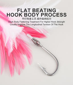 Nouvel Arrivage Leurre de pêche jig 6,5 pouces 1,6 oz, tête en acrylique, jupe de poulpe, leurres artificiels, appât pour marlin et thon, leurre de traîne à plumes - Product Image 4